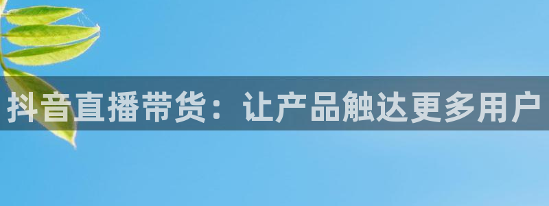 看直播熊猫：抖音直播带货：让产品触达更多用户